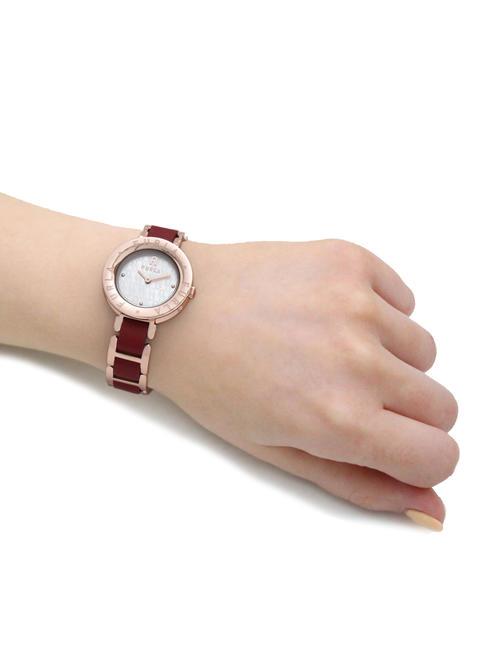 ESSENTIAL Orologio solo tempo acciaio-rosso - Orologi