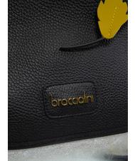 BRACCIALINI SARA Borsa cartelletta in pelle nero/argento - Borse Donna - 3