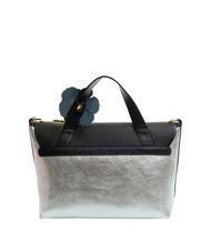 BRACCIALINI SARA Borsa cartelletta in pelle nero/argento - Borse Donna - 5
