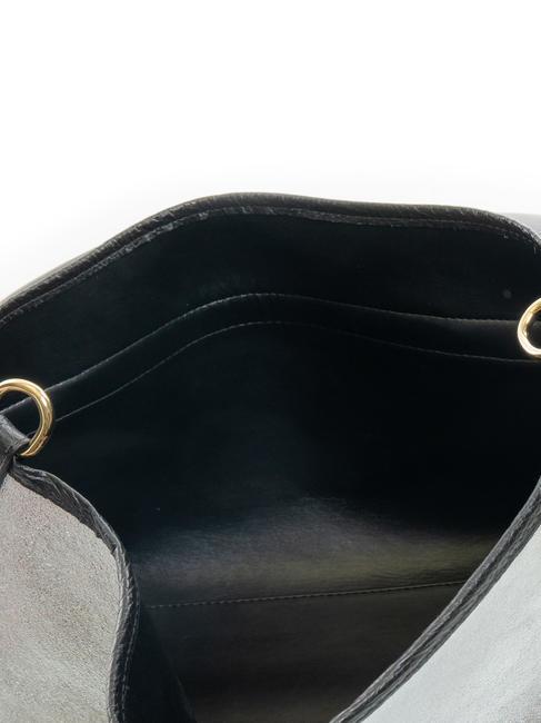 SARA Borsa cartelletta in pelle nero/argento - Borse Donna