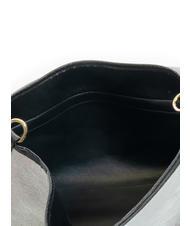 BRACCIALINI SARA Borsa cartelletta in pelle nero/argento - Borse Donna - 6