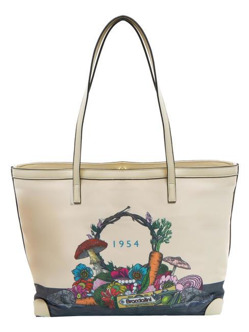 JENNIFER Borsa shopping con stampa beige - Borse Donna