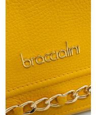 BRACCIALINI NORA Borsa a tracolla in pelle con flap giallo - Borse Donna - 3