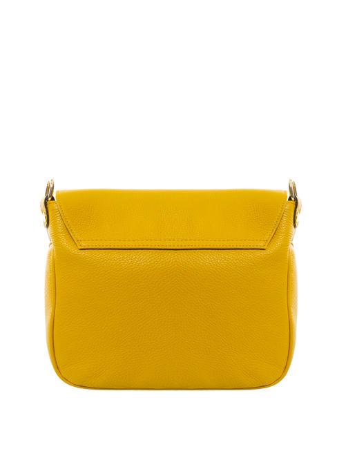 NORA Borsa a tracolla in pelle con flap giallo - Borse Donna
