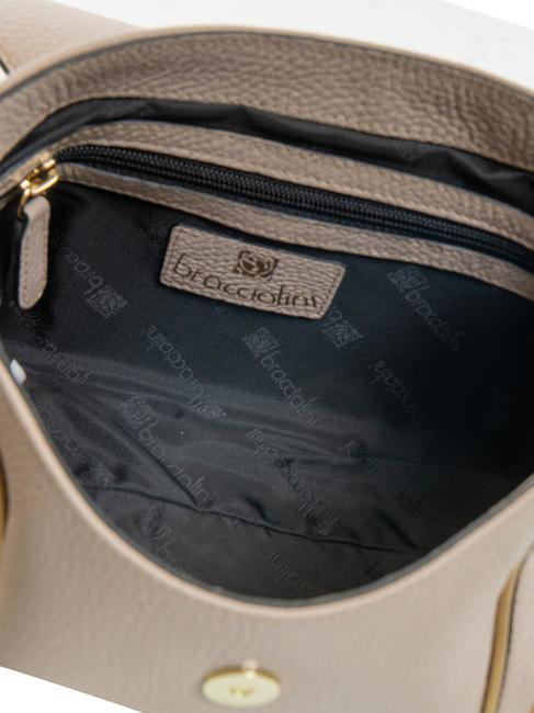 NAOMI Borsa tracolla in pelle con flap cipria - Borse Donna