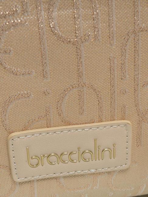 FONT Borsa bauletto jacquard tracolla beige - Borse Donna