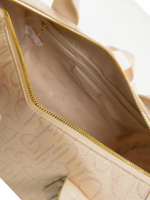 FONT Borsa bauletto jacquard tracolla beige - Borse Donna