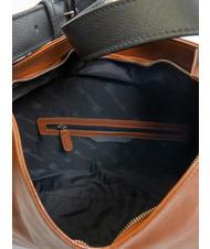 BRACCIALINI NAOMI Borsa sacca  in pelle martellata marrone - Borse Donna - 5