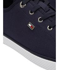 TOMMY HILFIGER VULCANIZED CANVAS Sneakers in tela space blue - Scarpe Donna - 6