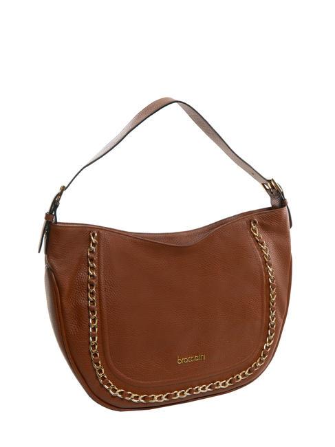 NORA Borsa sacca in pelle marrone - Borse Donna