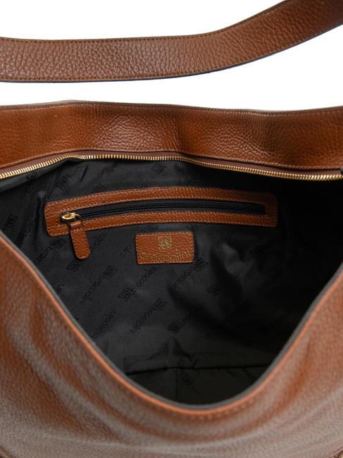 NORA Borsa sacca in pelle marrone - Borse Donna