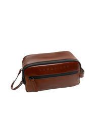 THE BRIDGE DAMIANO Beauty pochette in pelle Marrone/Rutenio                - Beauty Case - 2
