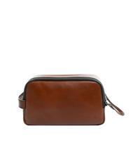 THE BRIDGE DAMIANO Beauty pochette in pelle Marrone/Rutenio                - Beauty Case - 4