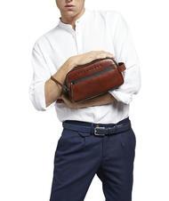 THE BRIDGE DAMIANO Beauty pochette in pelle deep ocean abb. rutenio scuro opaco - Beauty Case - 3