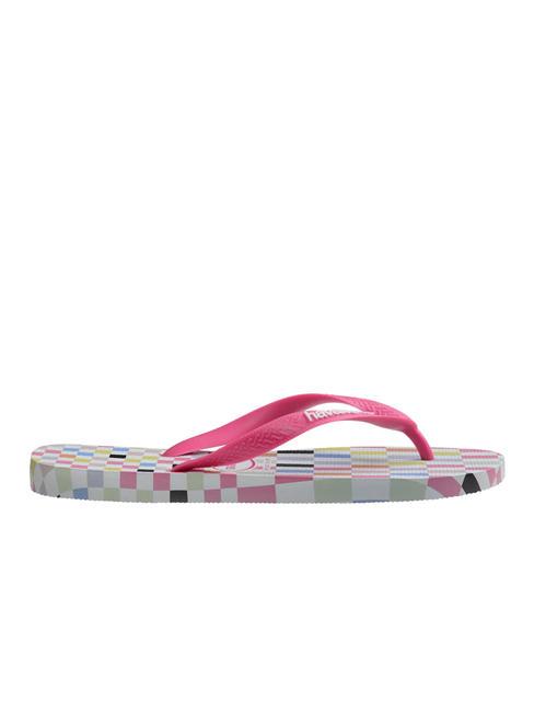 TOP CHECK Infradito ice grey/pink - Scarpe Unisex