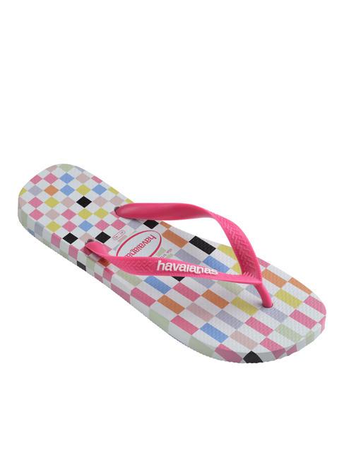 TOP CHECK Infradito ice grey/pink - Scarpe Unisex