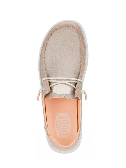 WENDY METALLIC SPARKLE Scarpa easy on in tessuto glitterato rose gold - Scarpe Donna