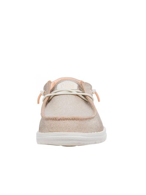 WENDY METALLIC SPARKLE Scarpa easy on in tessuto glitterato rose gold - Scarpe Donna
