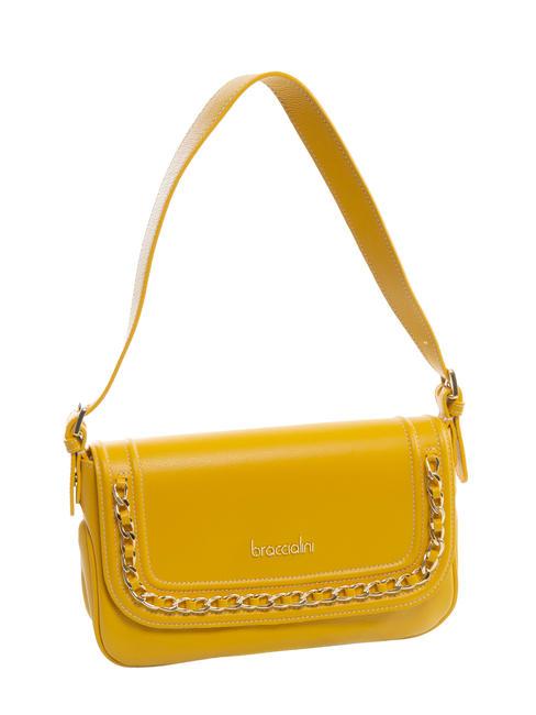 NORA Borsa a spalla in pelle giallo - Borse Donna