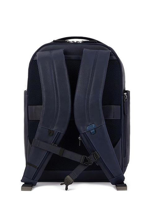 PAAVO Zaino porta PC 15,6", in pelle blu - Zaini da lavoro porta PC