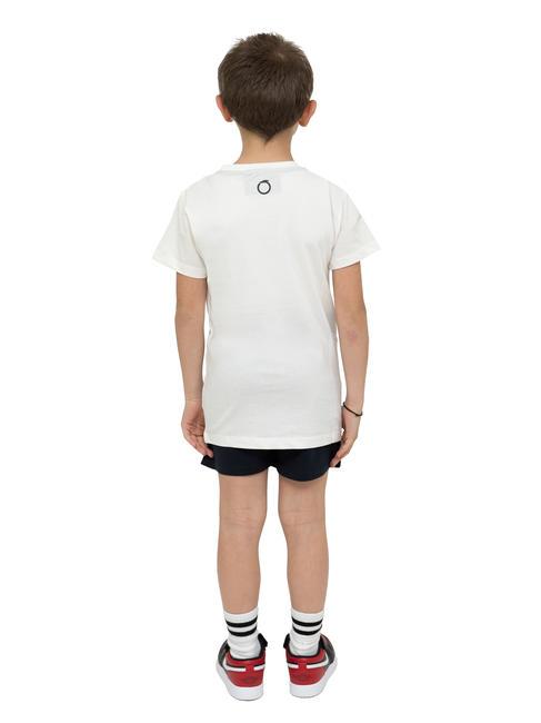 TOMASI Set t-shirt e bermuda in cotone off-white - Tute bambini