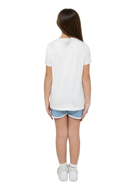 LIMEO Set t-shirt e bermuda in cotone whit/azure - Tute bambini