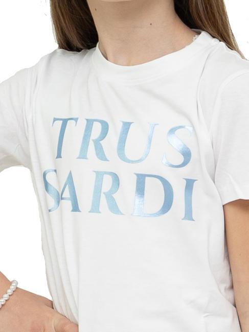 LIMEO Set t-shirt e bermuda in cotone whit/azure - Tute bambini