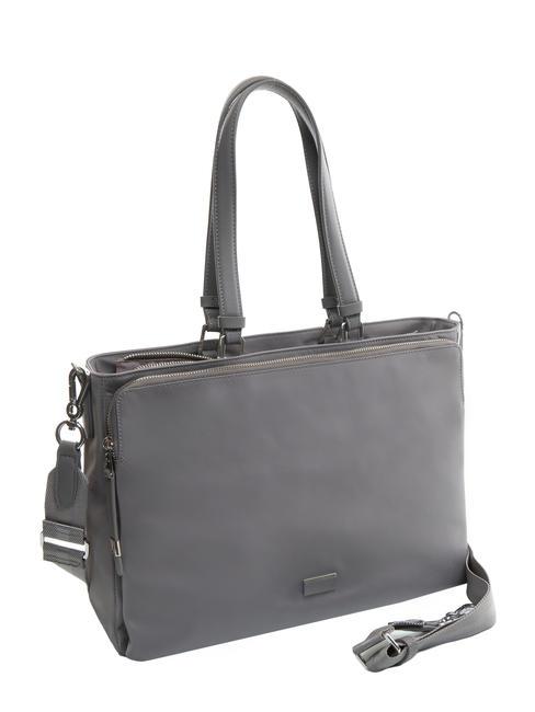 BE-HER Cartella shopping lavoro da donna, porta pc 14.1" iron grey - Cartelle Lavoro
