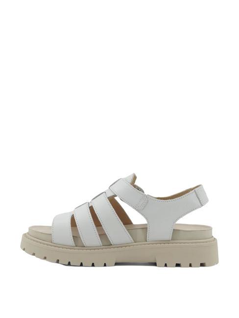 CLAIREMONT WAY Sandali con fibbia white full grain - Scarpe Donna