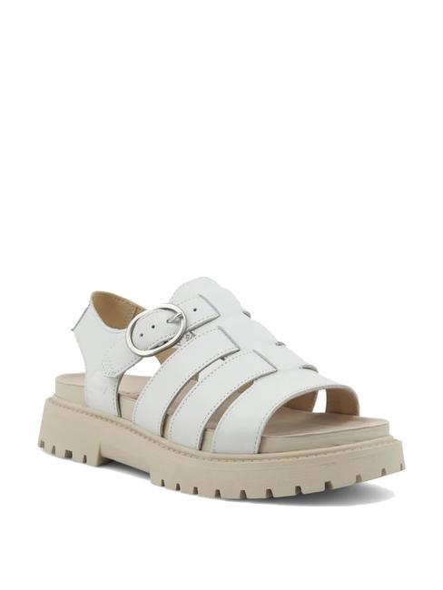 CLAIREMONT WAY Sandali con fibbia white full grain - Scarpe Donna