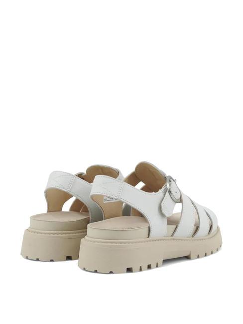 CLAIREMONT WAY Sandali con fibbia white full grain - Scarpe Donna