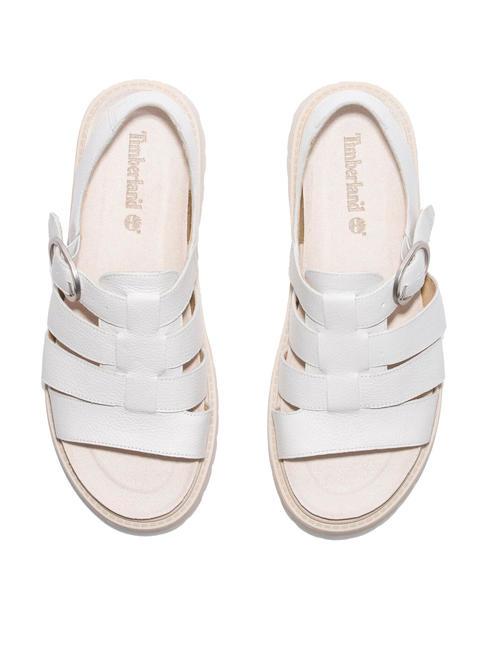 CLAIREMONT WAY Sandali con fibbia white full grain - Scarpe Donna