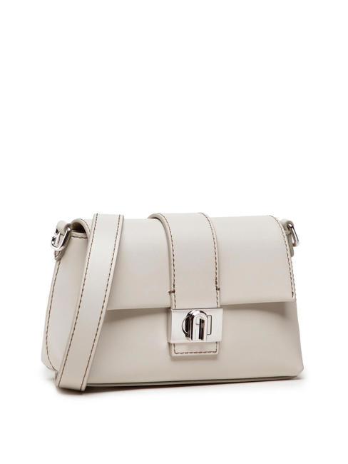 CHARLOTTE Borsa mini in pelle a tracolla perla - Borse Donna