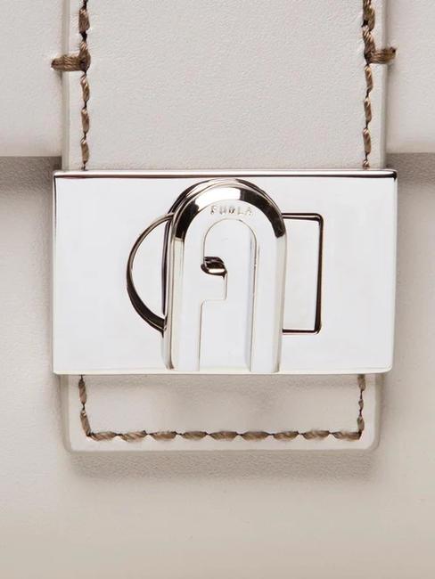 CHARLOTTE Borsa mini in pelle a tracolla perla - Borse Donna