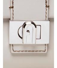 FURLA CHARLOTTE Borsa mini in pelle a tracolla perla - Borse Donna - 4