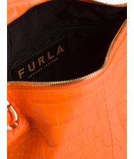 FURLA GINGER Borsa piccola a mano in pelle st cocco arancio fluorescente - Borse Donna - 3