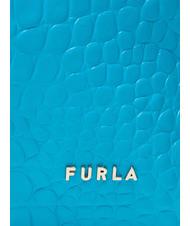 FURLA GINGER Borsa piccola a mano in pelle st cocco ciano - Borse Donna - 4