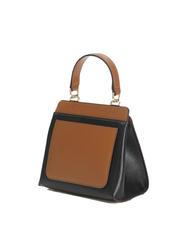 FURLA 1927 Borsa a mano mini in pelle greige+nero+cognac h - Borse Donna - 2