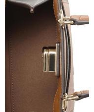 FURLA 1927 Borsa a mano mini in pelle greige+nero+cognac h - Borse Donna - 3