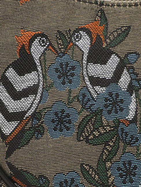 PRIMAVERA Borsa a spalla in tessuto jacquard toni greige - Borse Donna