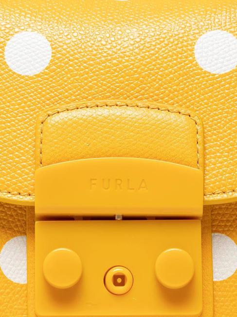 METROPOLIS Borsa mini in pelle stampata toni polline+nero - Borse Donna