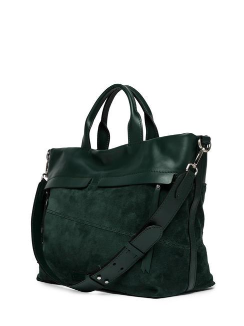 DUNA Borsa a mano in pelle con tracolla deep green - Borse Donna