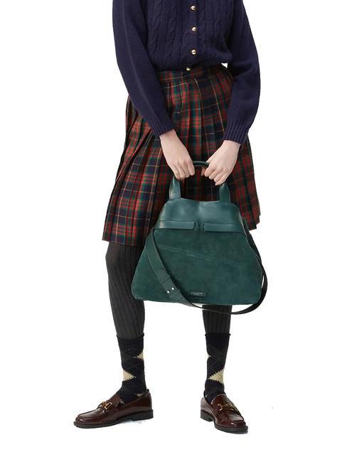 DUNA Borsa a mano in pelle con tracolla deep green - Borse Donna