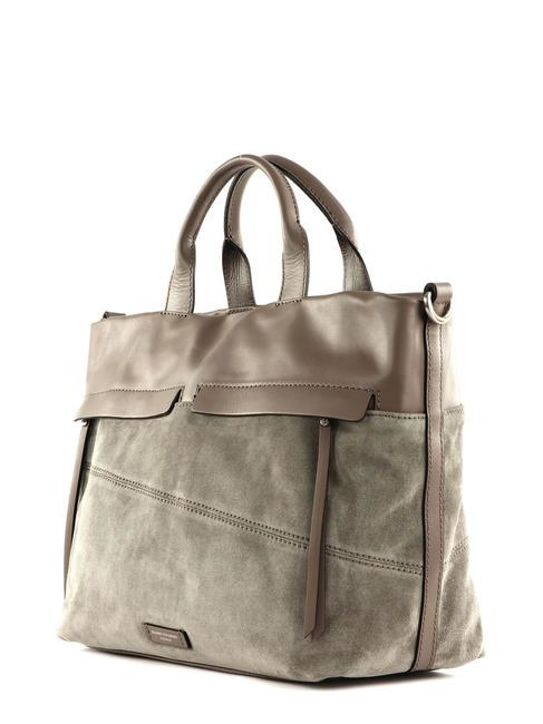 DUNA Borsa a mano in pelle con tracolla light grey - Borse Donna