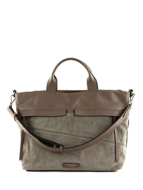 DUNA Borsa a mano in pelle con tracolla light grey - Borse Donna