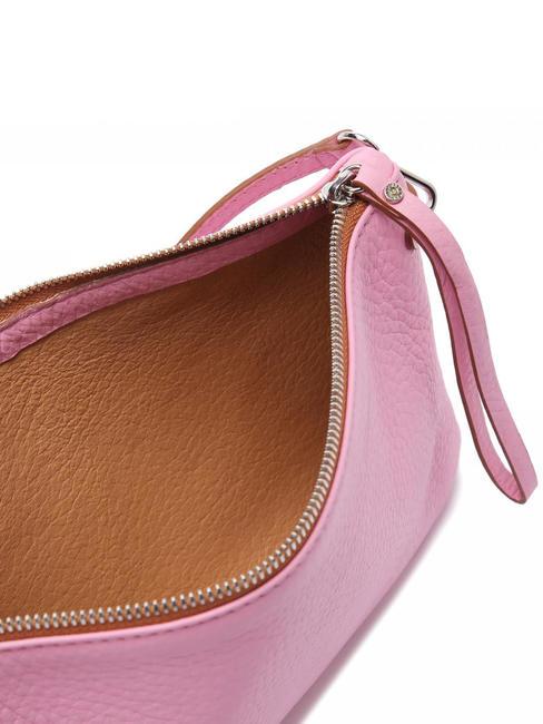 HERMY Pochette in pelle martellata rosa-nature - Borse Donna