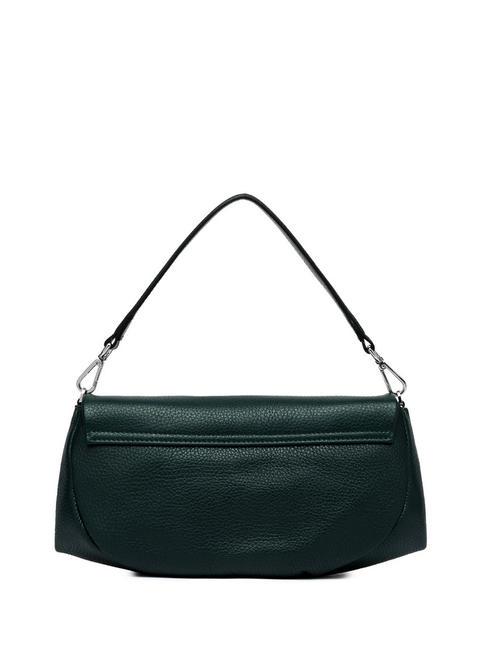 ADELE Pochette in pelle tracolla metallo deep green - Borse Donna
