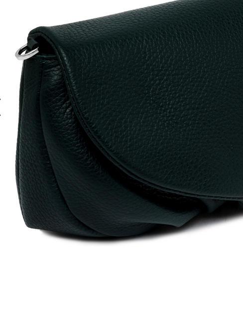 ADELE Pochette in pelle tracolla metallo deep green - Borse Donna