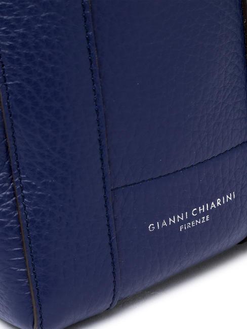 SUPERLIGHT Borsa pelle martellata doppi manici galaxy blue-t.moro - Borse Donna