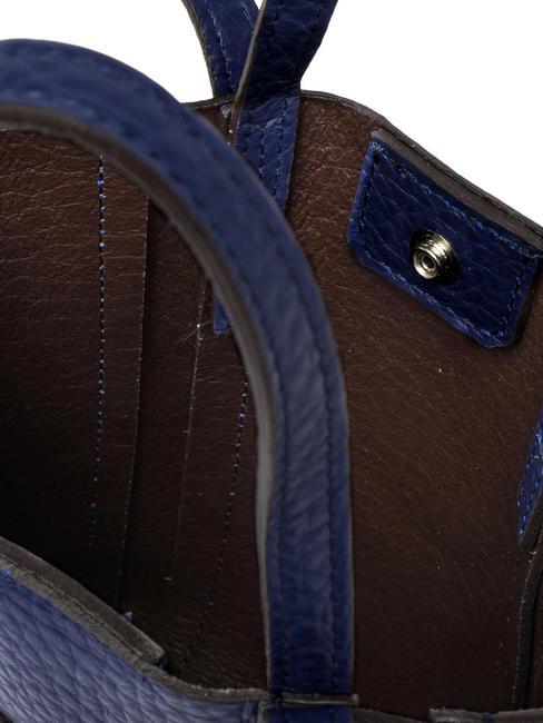 SUPERLIGHT Borsa pelle martellata doppi manici galaxy blue-t.moro - Borse Donna